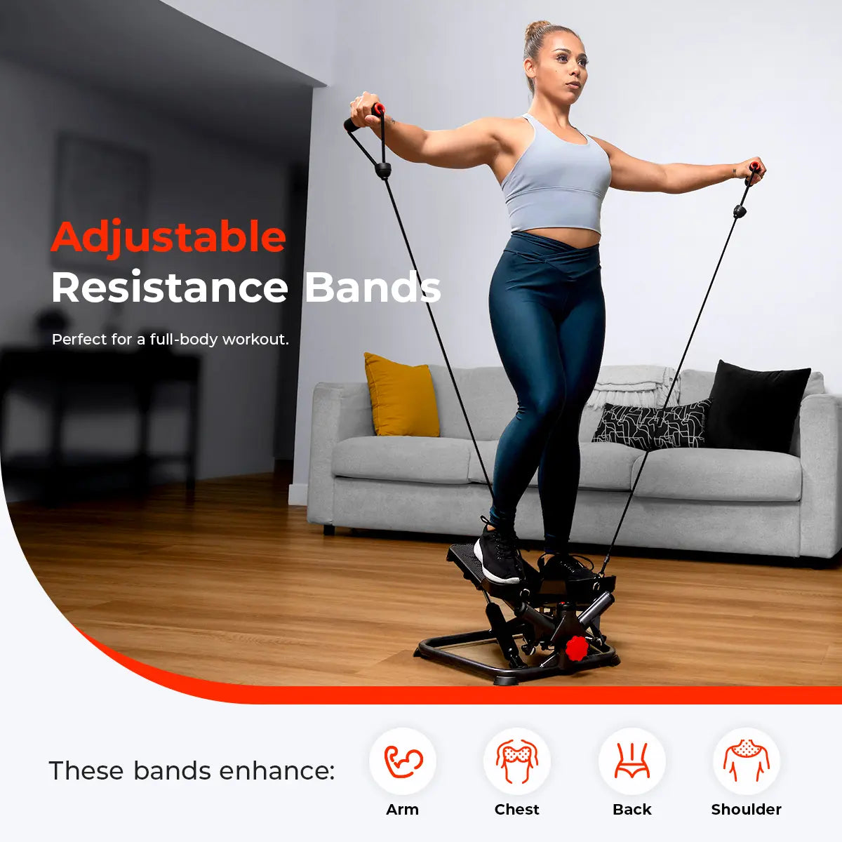 Twist Stair Steppers with Resistance Bands